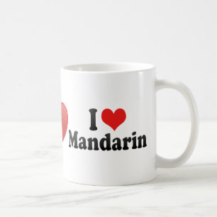 Jag älskar mandarinen kaffemugg