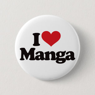 Jag älskar Manga Knapp