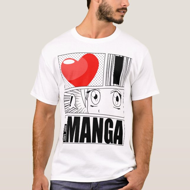 JAG ÄLSKAR MANGA-T-tröja T Shirt (Framsida)