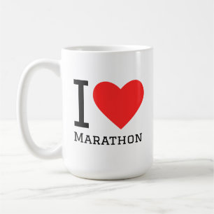 Jag älskar maraton kaffemugg
