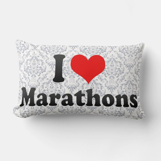 Jag älskar maratoner lumbarkudde (Framsida)