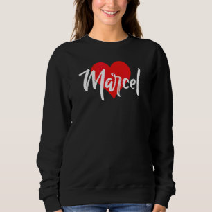 Jag älskar Marcel Förnamn Kärlek Hjärta T Shirt
