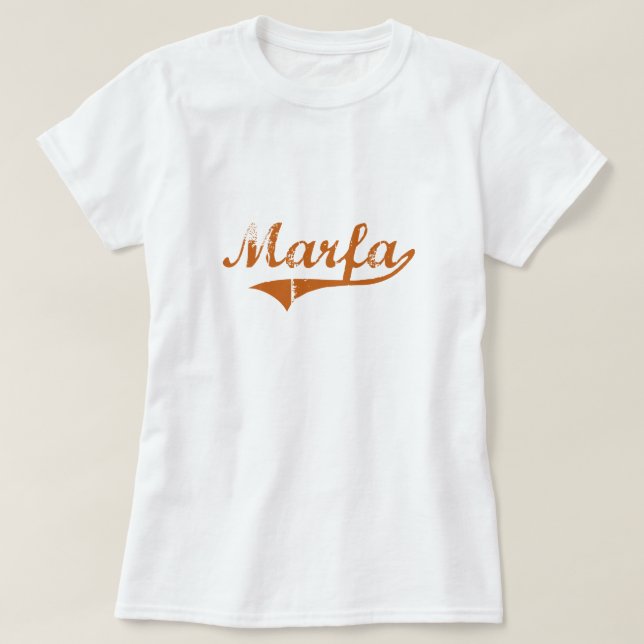 Jag älskar Marfa Texas T-shirt (Design framsida)