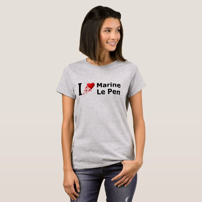 Jag älskar marin- Le Pen T-shirt (Hel framsida)