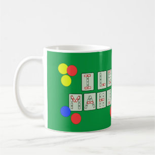 Jag älskar märkte Mahjong - belägger med tegel Kaffemugg