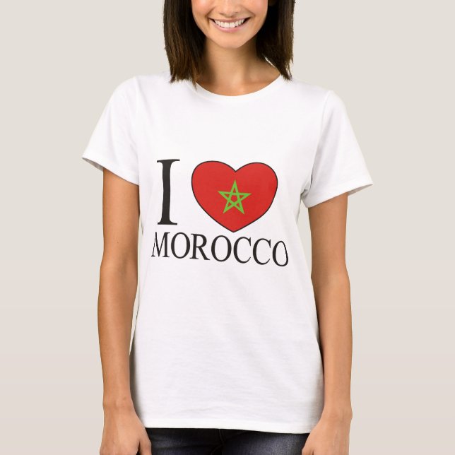 Jag älskar Marocko T-shirt (Framsida)