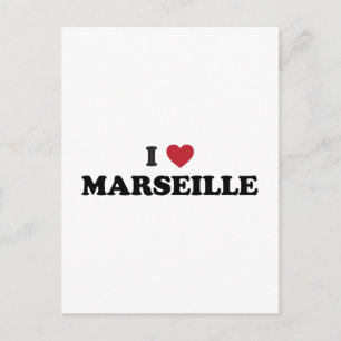Jag älskar Marseille Frankrike Vykort