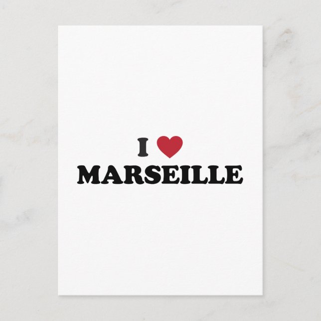 Jag älskar Marseille Frankrike Vykort (Framsida)