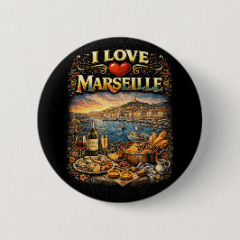 Jag älskar Marseille Knapp