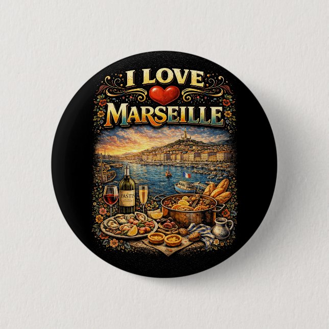 Jag älskar Marseille Knapp (Framsida)