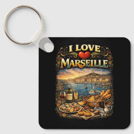 Jag älskar Marseille Nyckelring