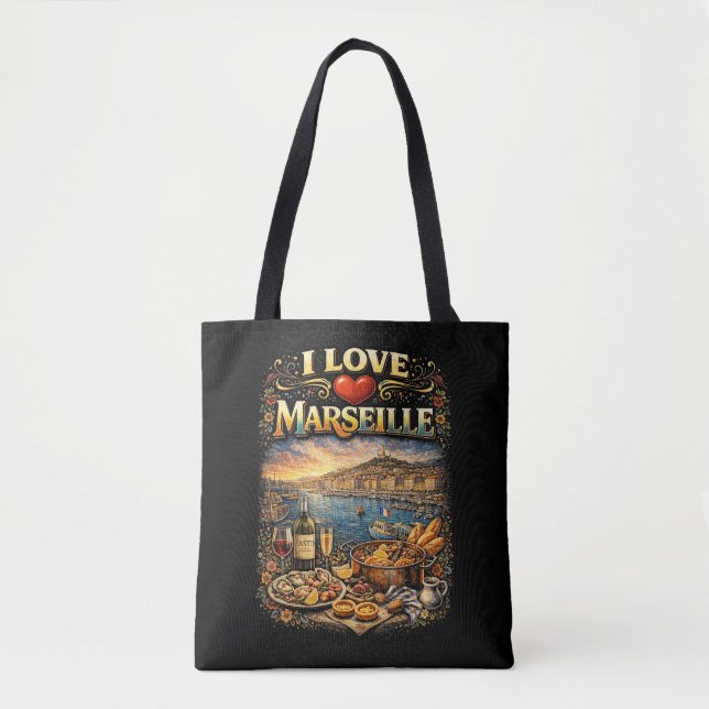 Jag älskar Marseille Tygkasse (Framsida)