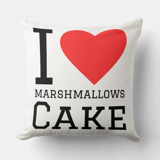 Jag älskar Marshmallow tårta  Kudde (Framsida)