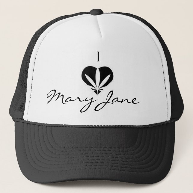 jag älskar Mary Jane Truckerkeps (Framsida)