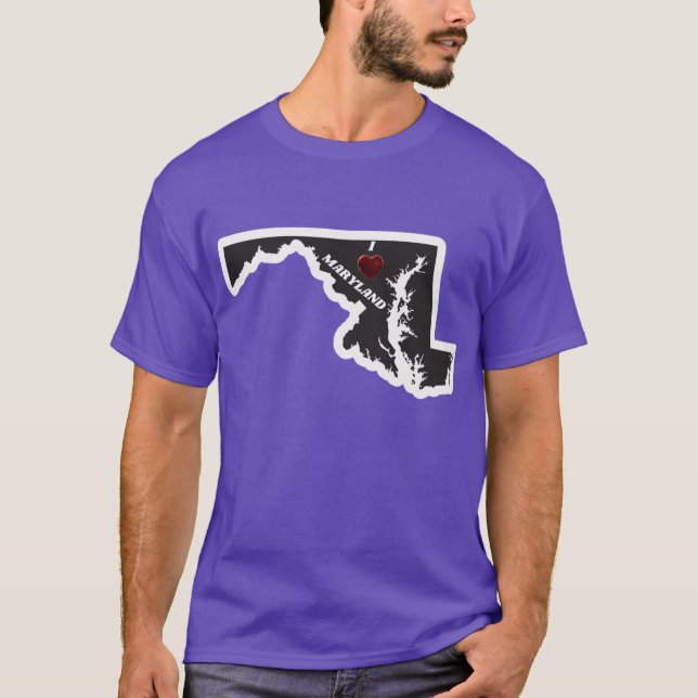 Jag älskar Maryland 2 T Shirt (Framsida)