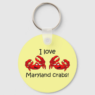 Jag älskar maryland krabbor! nyckelring