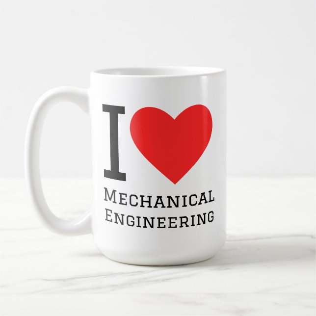 Jag älskar maskinteknik kaffemugg (Vänster)