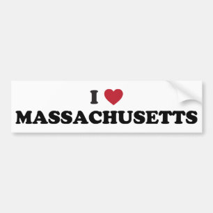 Jag älskar Massachusetts Bildekal