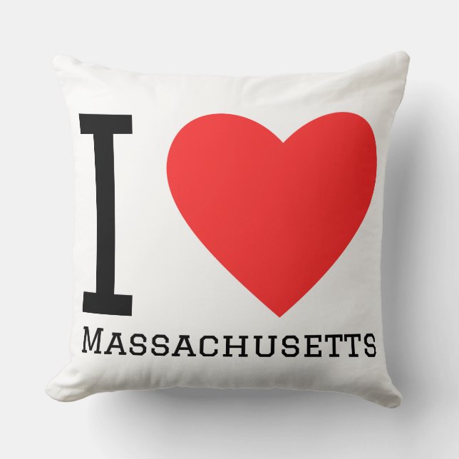 Jag älskar Massachusetts  Kudde (Framsida)