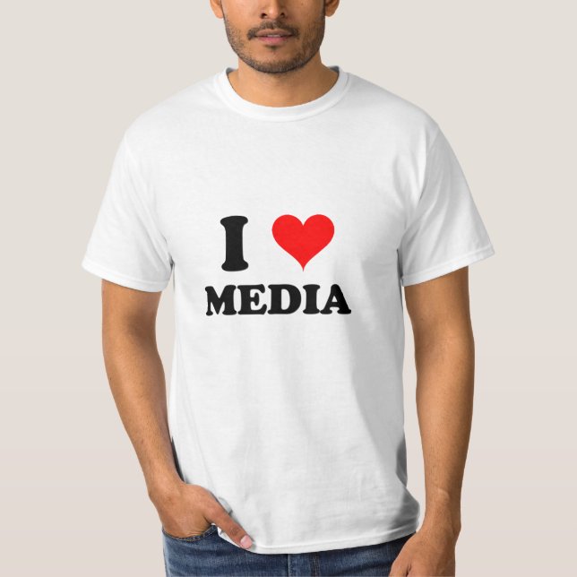 Jag älskar massmedia t shirt (Framsida)
