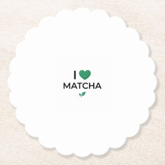 Jag älskar Matcha Grönt Te Minimalist  Underlägg Papper