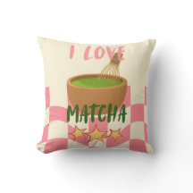 Jag älskar Matcha Kastkudde | Kawaii Matcha Kudde
