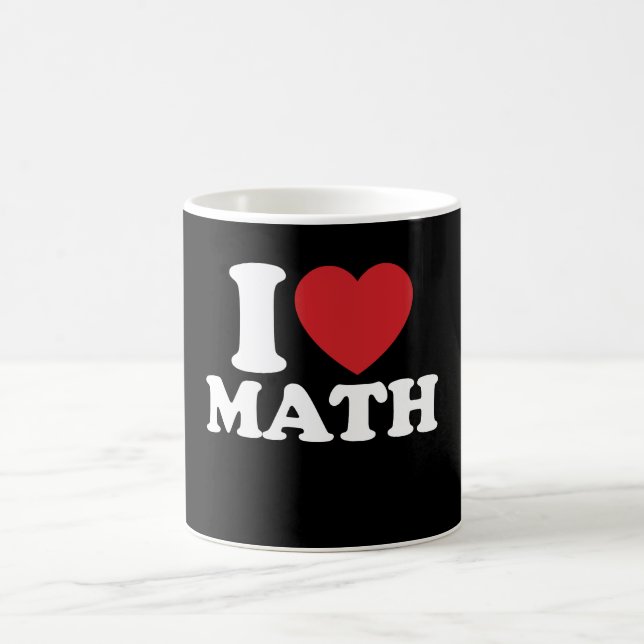 Jag älskar matematik jag älskar groovy retro kaffemugg (Center)