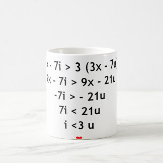 Jag älskar matematik!! kaffemugg