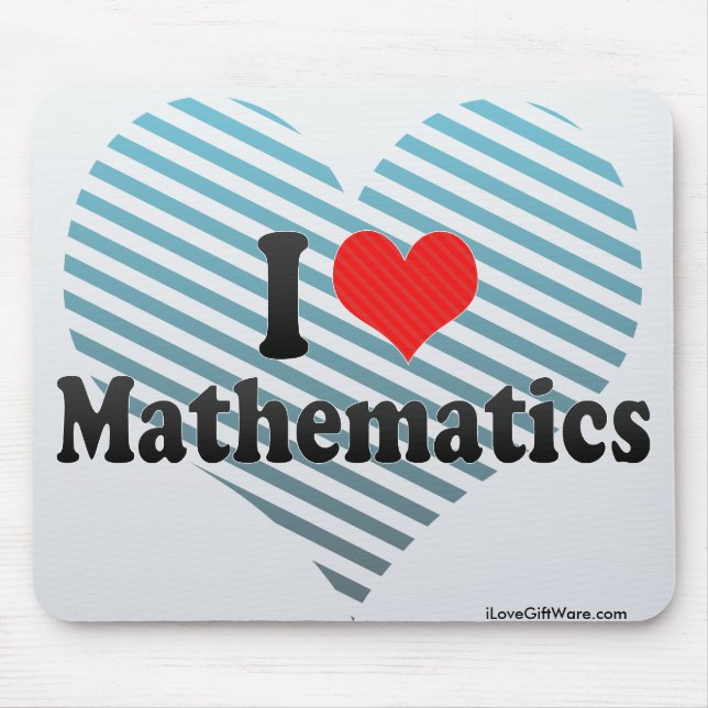 Jag älskar matematik musmatta (Framsidan)