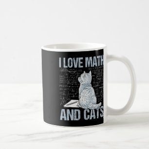 Jag älskar matematik och katter Vetenskapslärare S Kaffemugg
