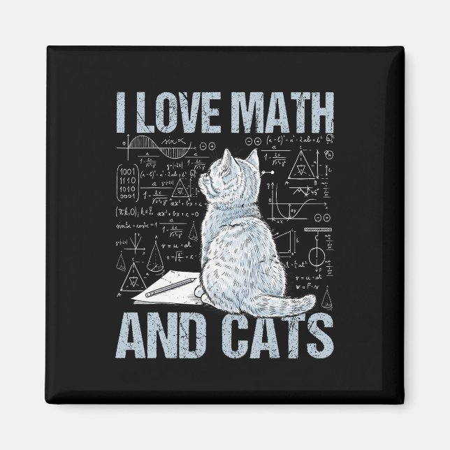 Jag älskar matematik och katter Vetenskapslärare S Magnet (Framsidan)