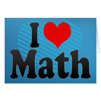 Jag älskar Math Hälsningskort