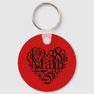 Jag älskar Math Keychain Nyckelring