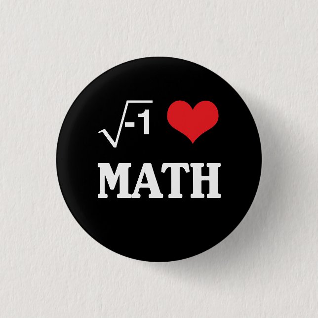Jag älskar Math Knapp (Framsida)
