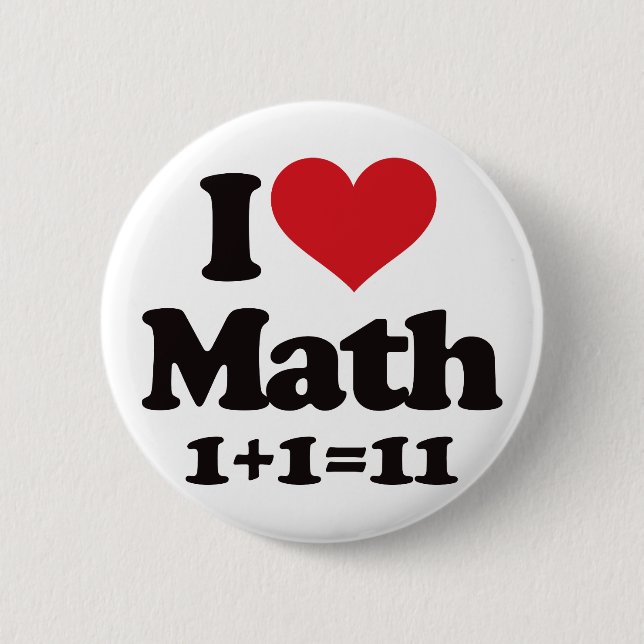 Jag älskar Math! Knapp (Framsida)