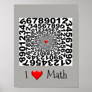 Jag älskar Math Poster