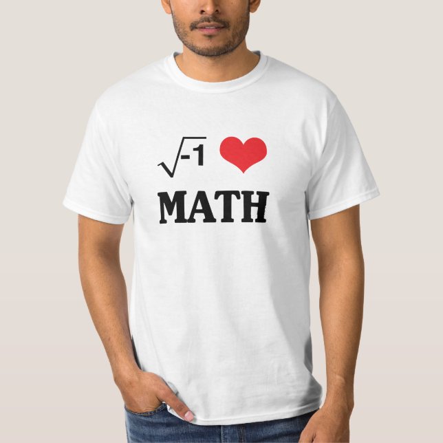 Jag älskar Math T Shirt (Framsida)