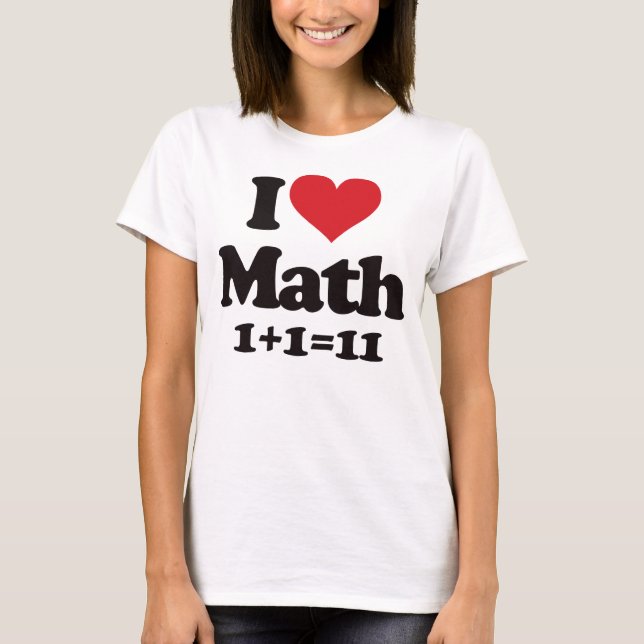 Jag älskar Math! Tee Shirt (Framsida)