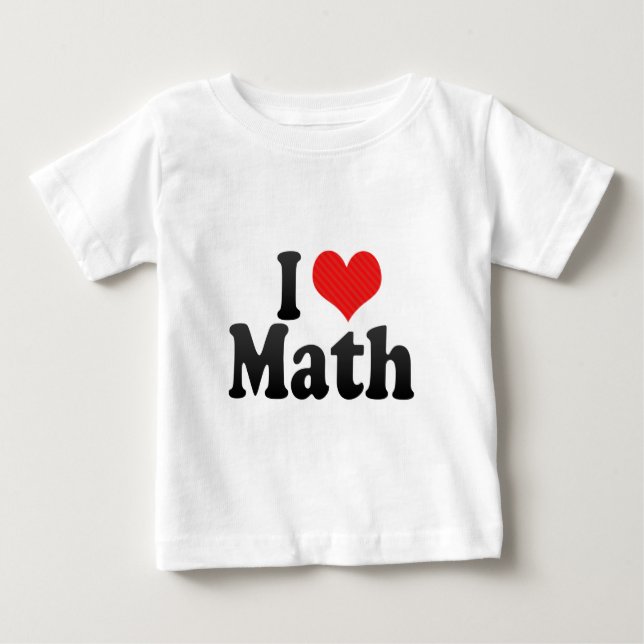Jag älskar Math Tee Shirt (Framsida)