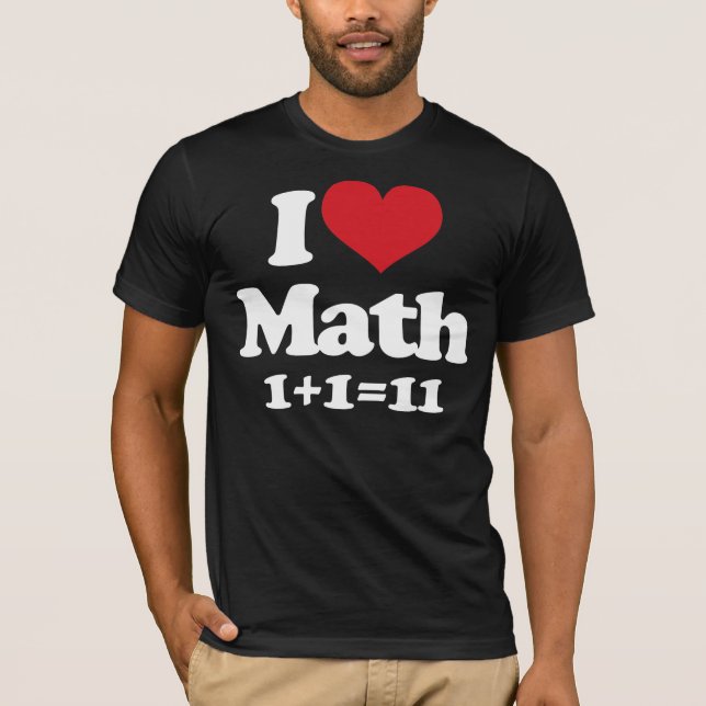 Jag älskar Math! Tee Shirt (Framsida)