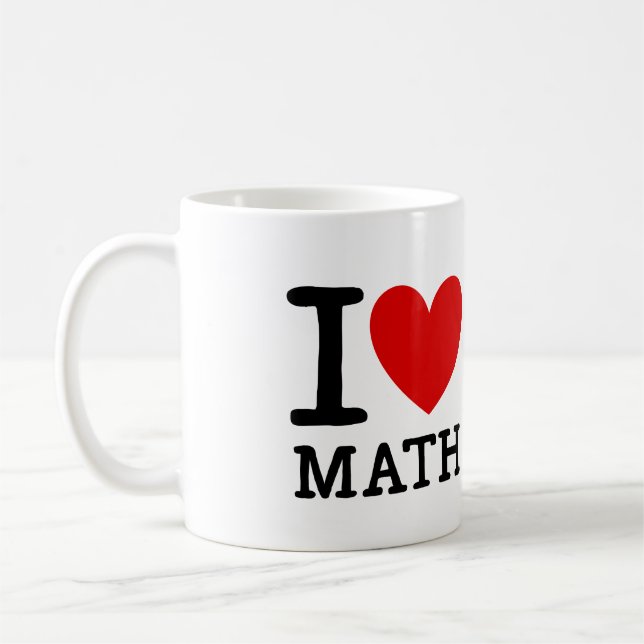 Jag älskar Mathläraremuggen Kaffemugg (Vänster)
