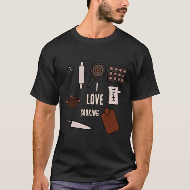 Jag älskar matlagning t shirt (Framsida)