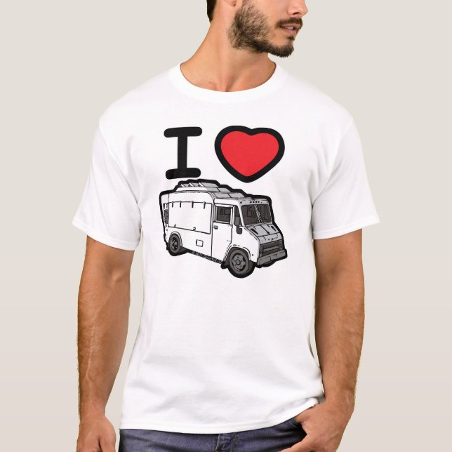 Jag älskar matlastbilar! t-shirt (Framsida)