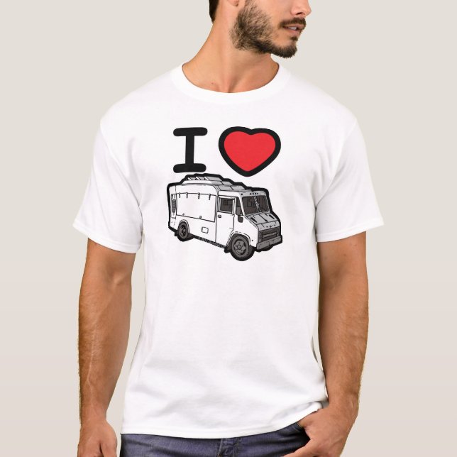Jag älskar matlastbilar! t shirt (Framsida)