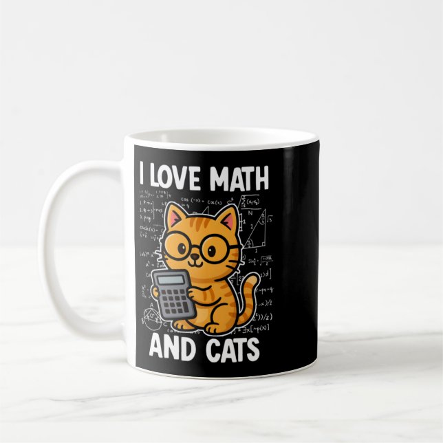 Jag älskar matte och katter kaffemugg (Vänster)