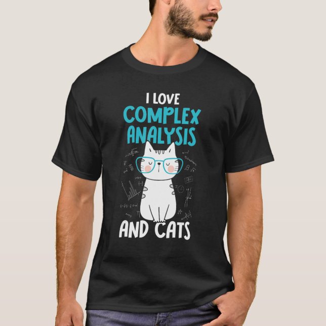 Jag älskar matte och katter  Komplex analys T Shirt (Framsida)