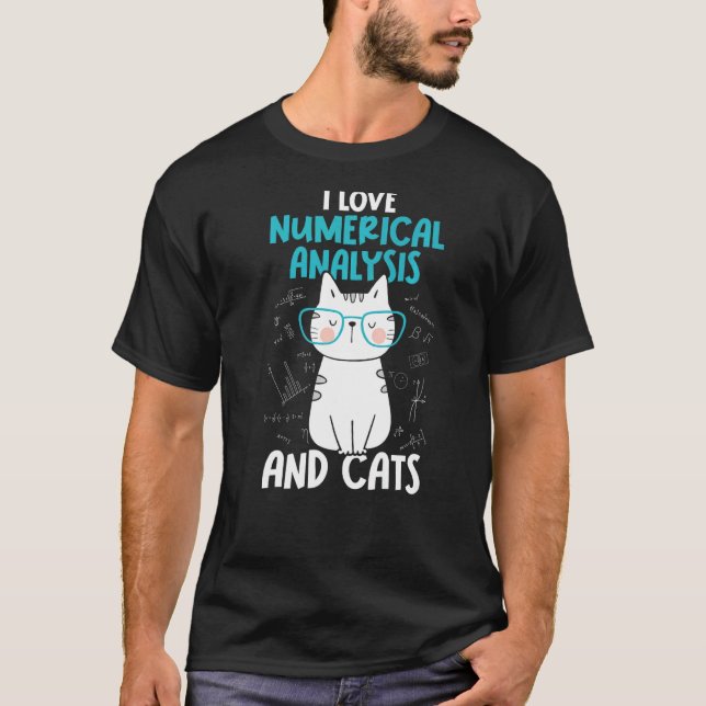 Jag älskar matte och katter   Numerisk analys T Shirt (Framsida)