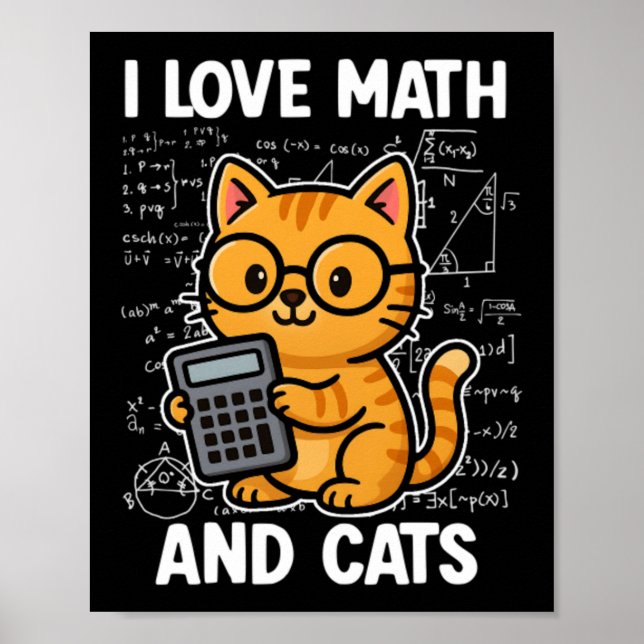 Jag älskar matte och katter poster (Framsidan)