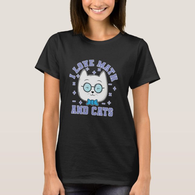 Jag älskar matte och katter t shirt (Framsida)