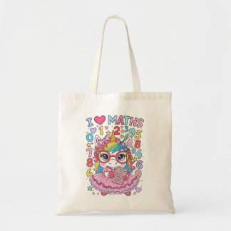 Jag älskar matte Söt miniräknardesign Toteväska Tygkasse